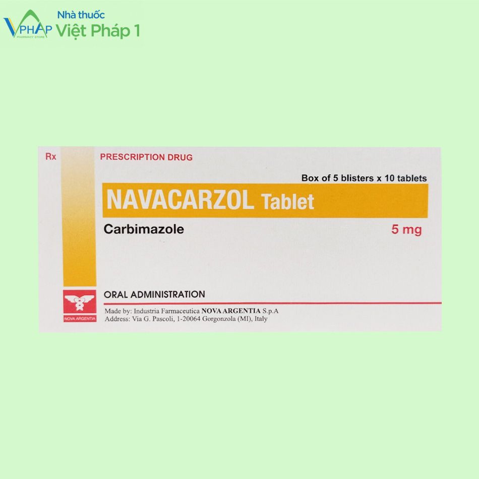 Hình ảnh thuốc Navacarzol 5mg