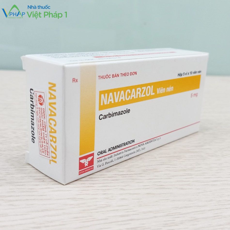 Hình ảnh hộp thuốc Navacarzol 5mg