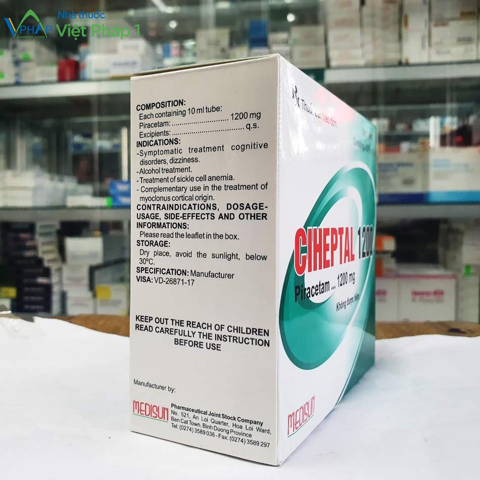 Hình ảnh hộp thuốc Ciheptal 20 ống