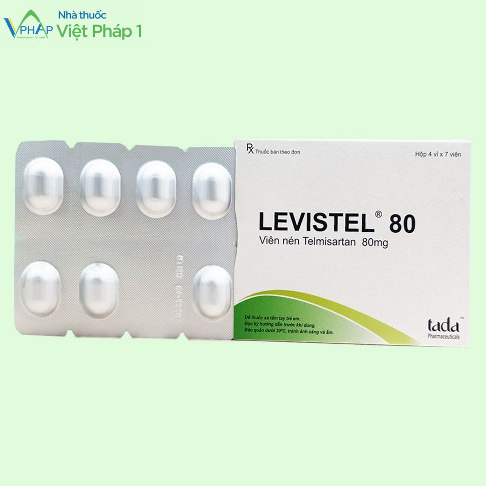 Hình ảnh hộp và vỉ thuốc Levistel 80