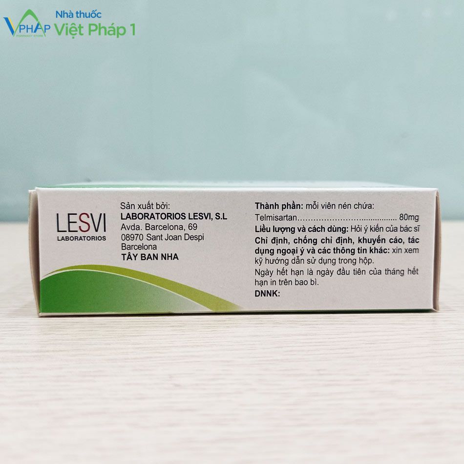 Thông tin thành phần thuốc Levistel 80