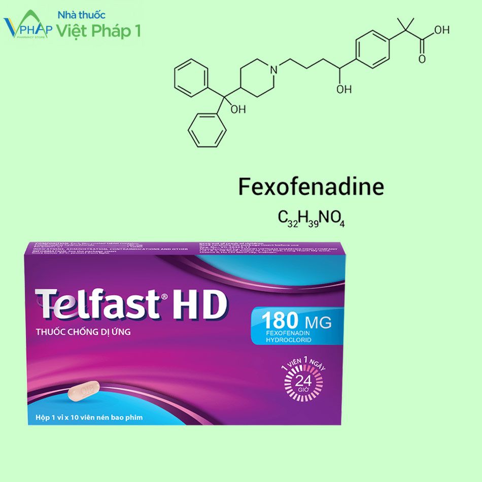 Công thức cấu tạo của Fexofenadin