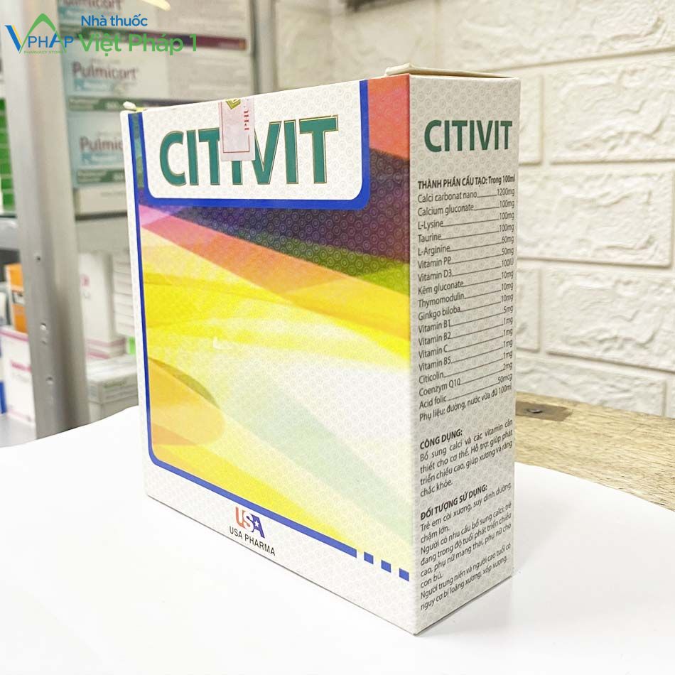 Góc nghiêng của sản phẩm Citivit