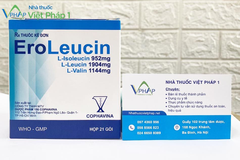 Hình ảnh hộp thuốc EroLeucin chụp tại nhà thuốc Việt Pháp 1
