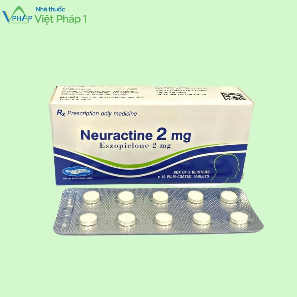 Hình ảnh hộp thuốc Neuractine 2mg