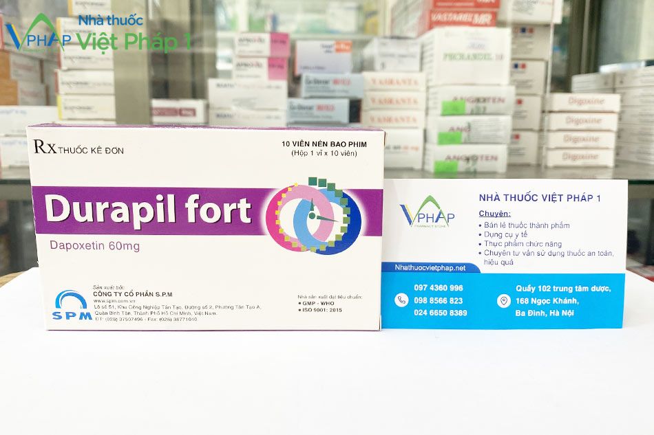 Hình ảnh thuốc Durapil Fort được chụp tại Nhà thuốc Việt Pháp 1
