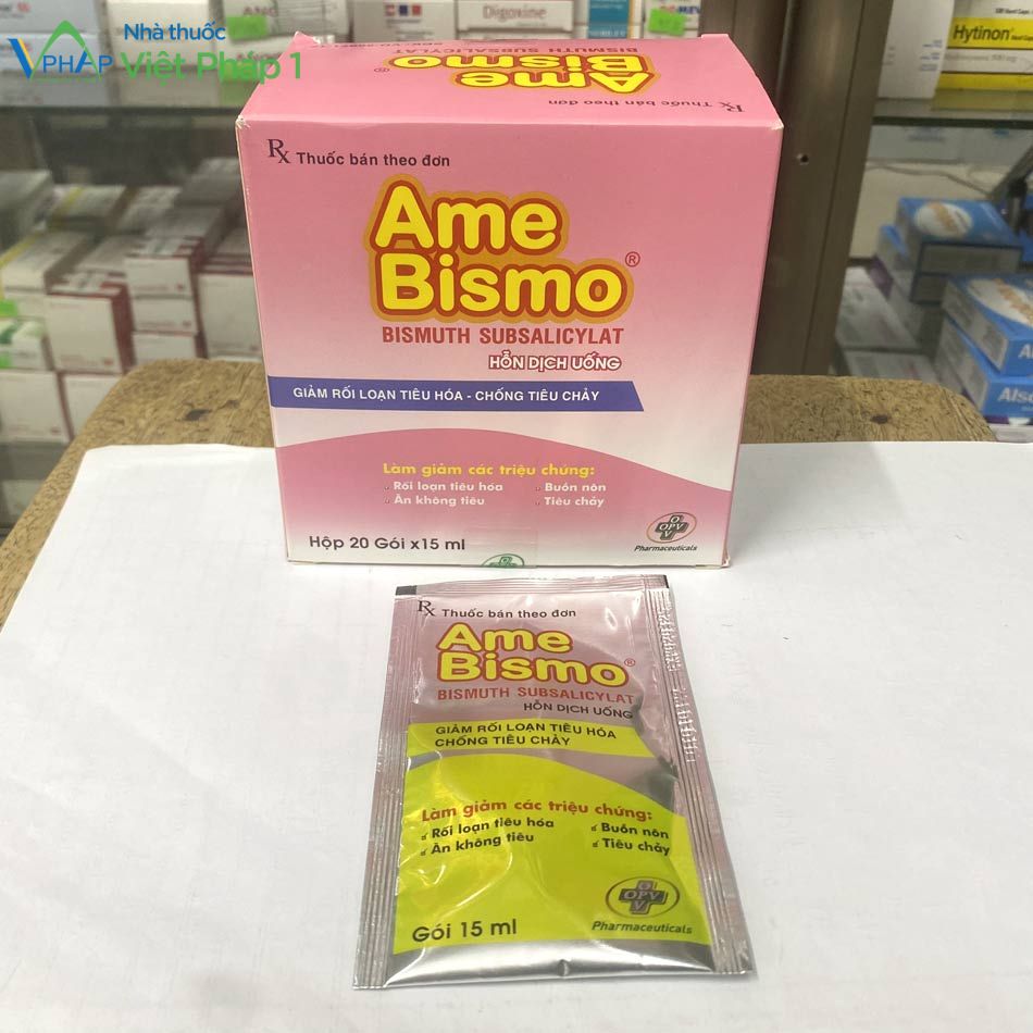 Hộp và gói thuốc AmeBismo