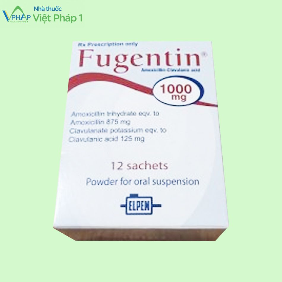 Hộp thuốc kháng sinh Fugentin 1g