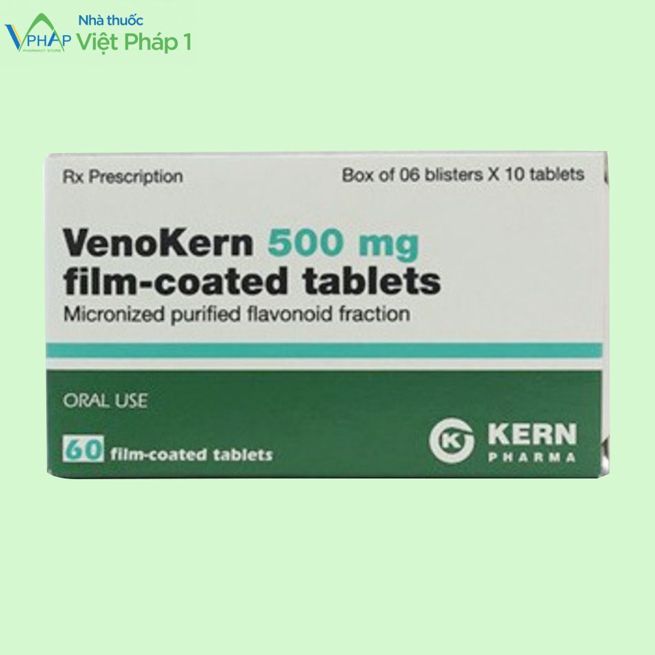 Hình ảnh hộp thuốc Venokern 500mg