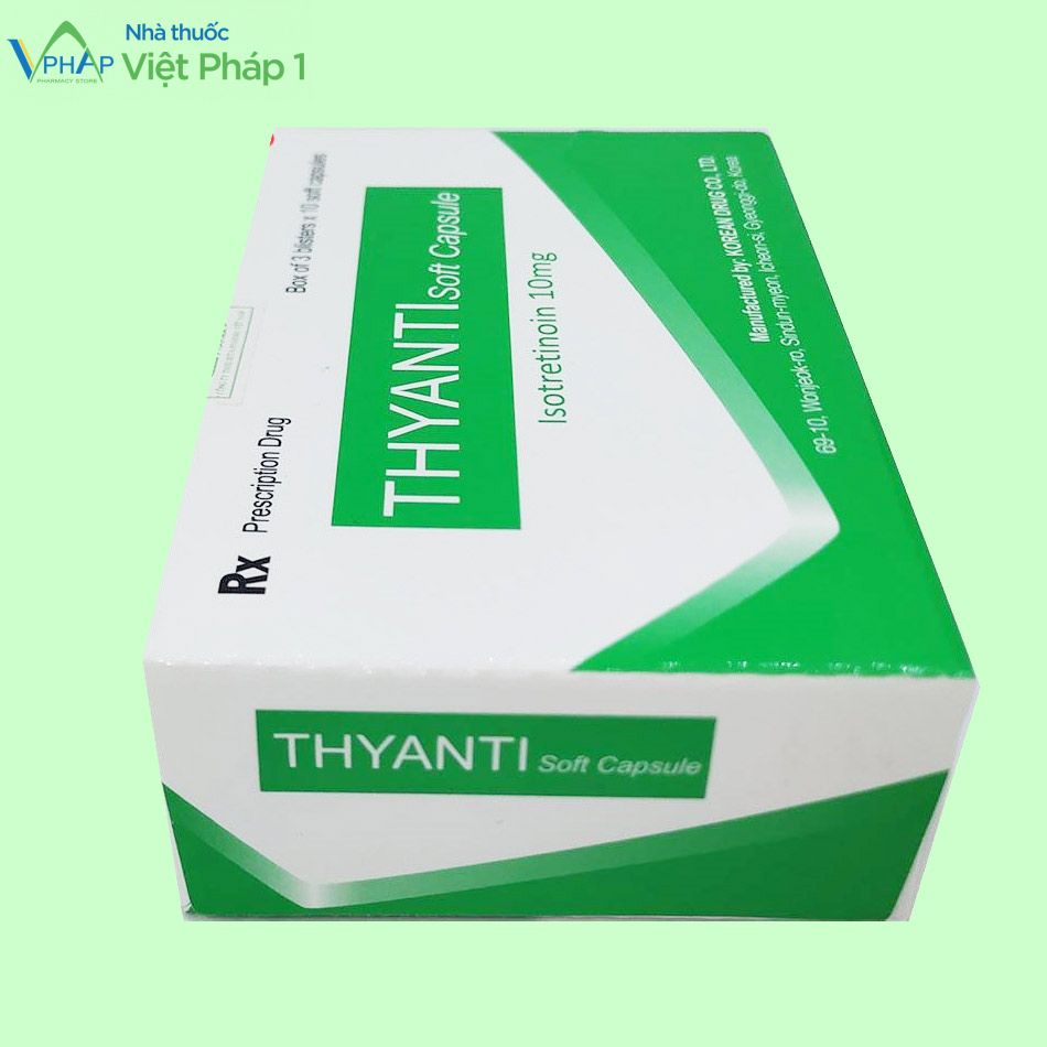Hình ảnh mặt bên hộp thuốc Thyanti Soft Capsule