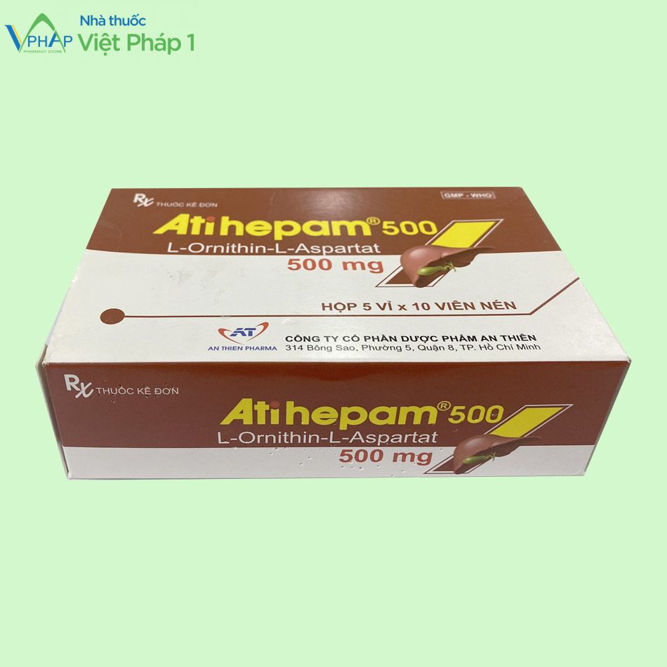 Hình ảnh hộp thuốc Atihepam 500