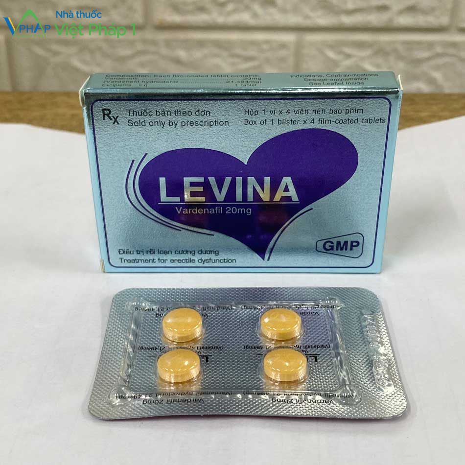 Hộp và vỉ thuốc Levina 20mg