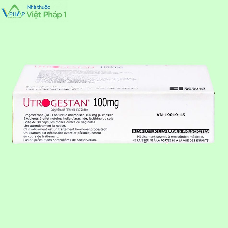 Số đăng ký của thuốc Utrogestan 100mg