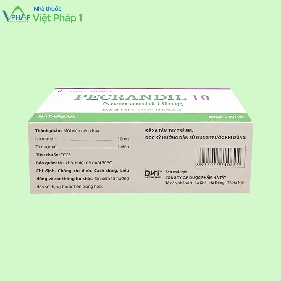Thành phần của thuốc Pecrandil 10