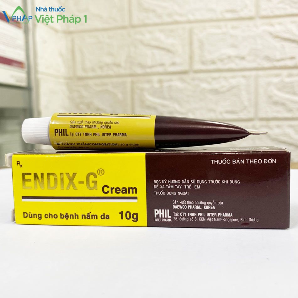 Hình ảnh hộp và tuýp thuốc Endix-G Cream