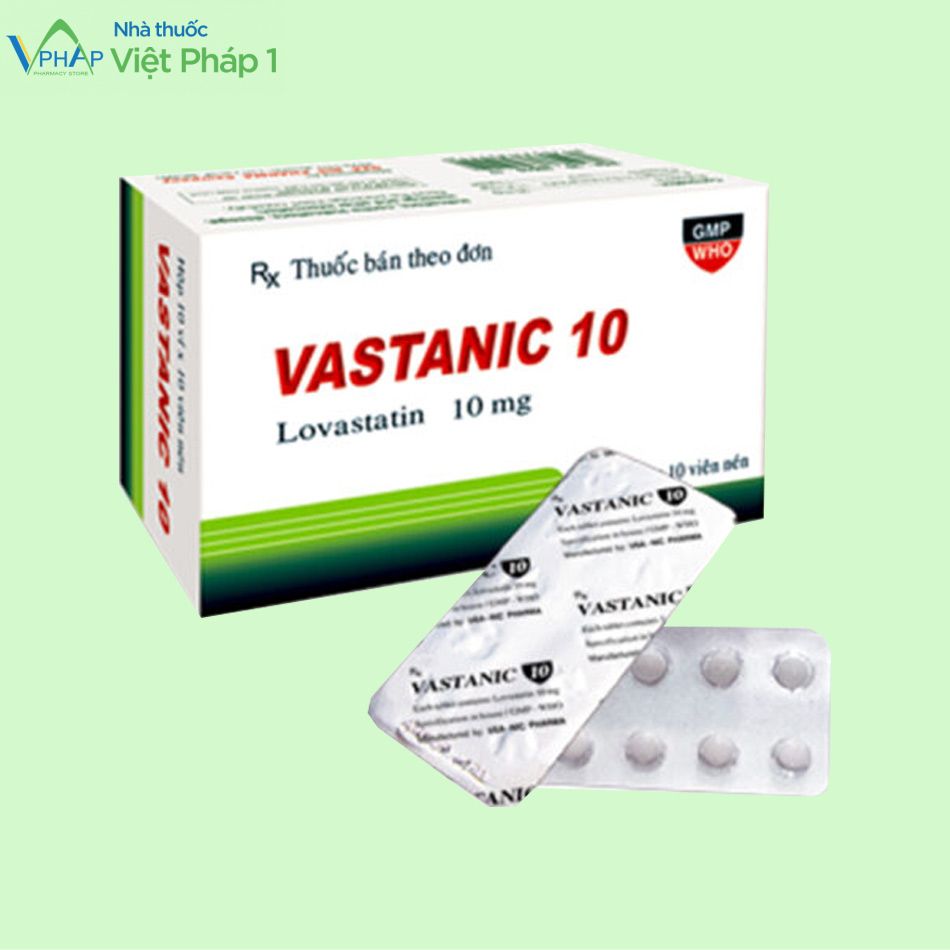 Hộp và vỉ thuốc Vastanic 10