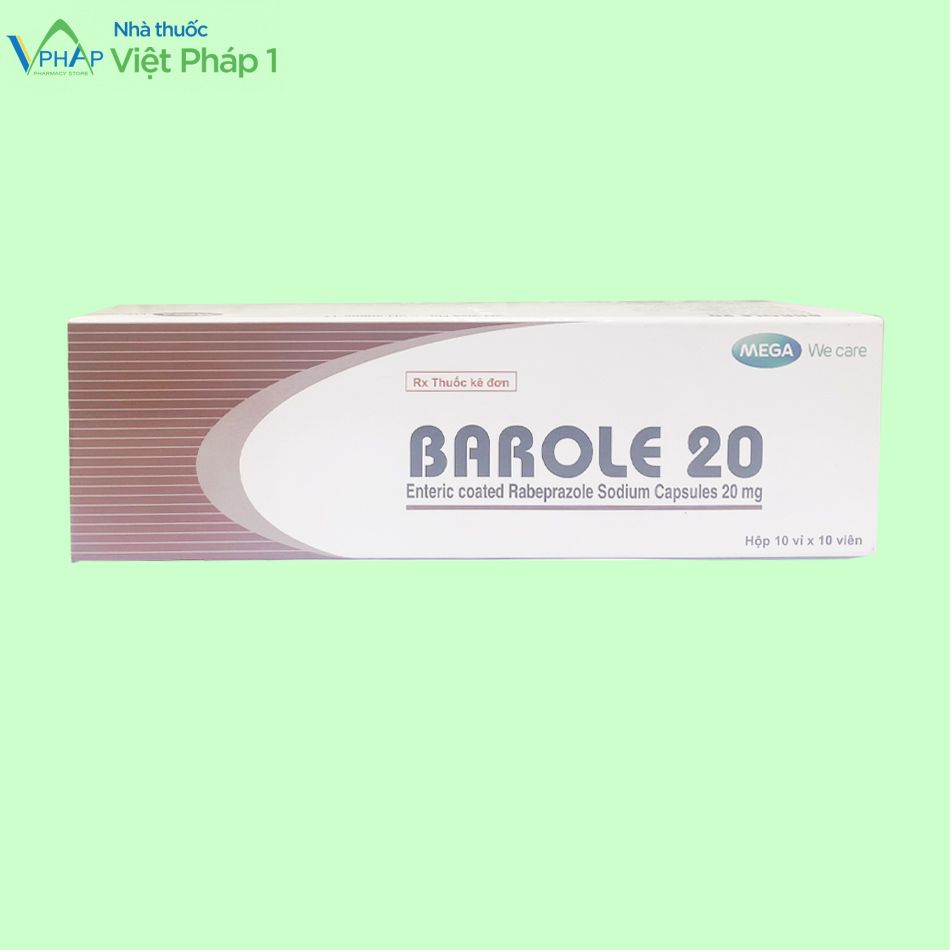 Hình ảnh hộp thuốc Barole 20