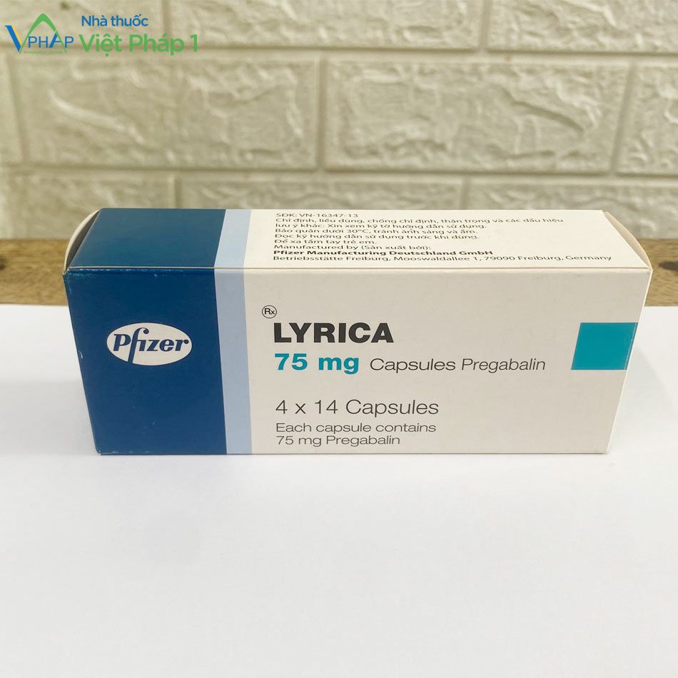 Hộp 4 vỉ thuốc Lyrica 75mg