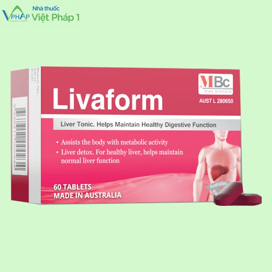 Hình ảnh hộp sản phẩm thực phẩm bảo vệ sức khỏe Livaform