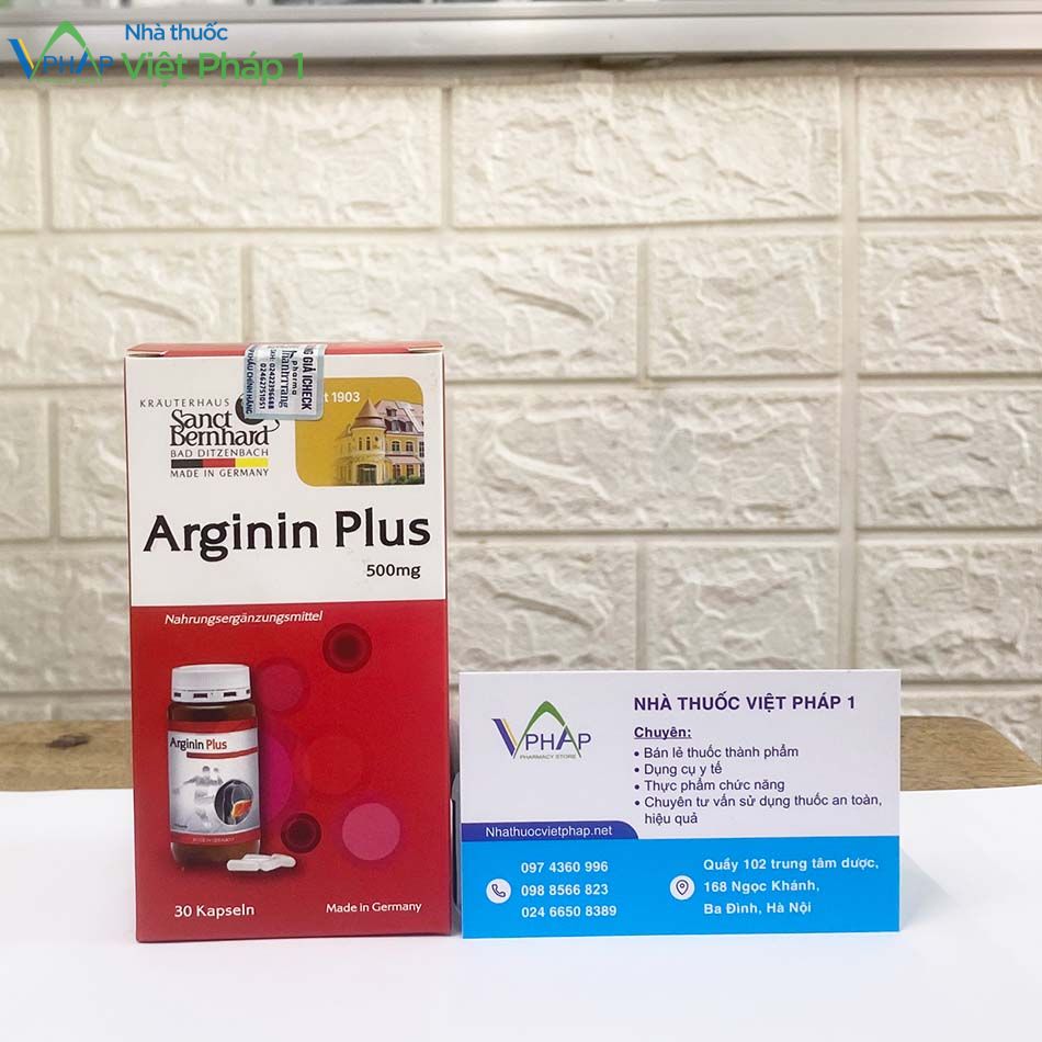 Hình ảnh Arginin Plus 500mg bán tại Nhà thuốc Việt Pháp 1