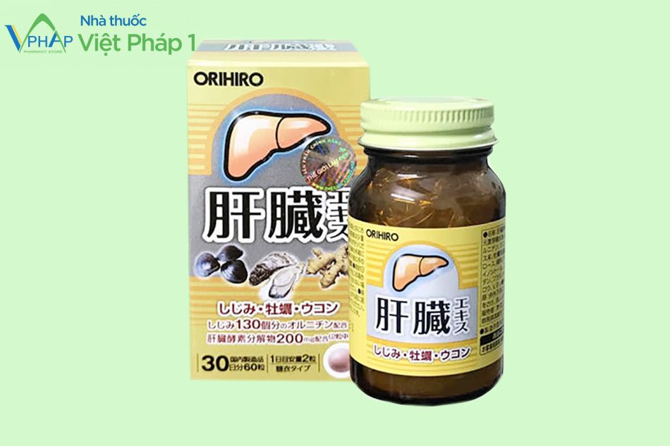 Hộp và lọ viên uống bổ gan, giải độc gan Orihiro