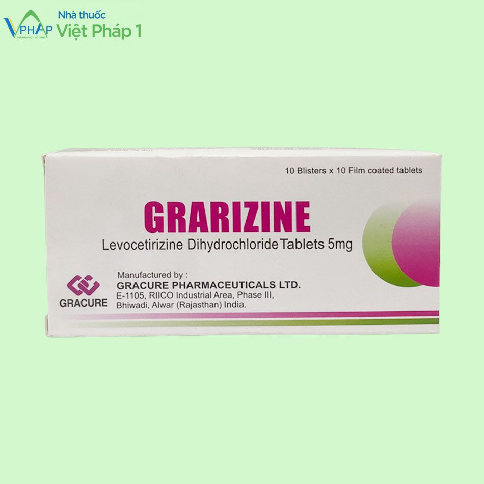 Hình ảnh hộp thuốc Grarizine 5mg
