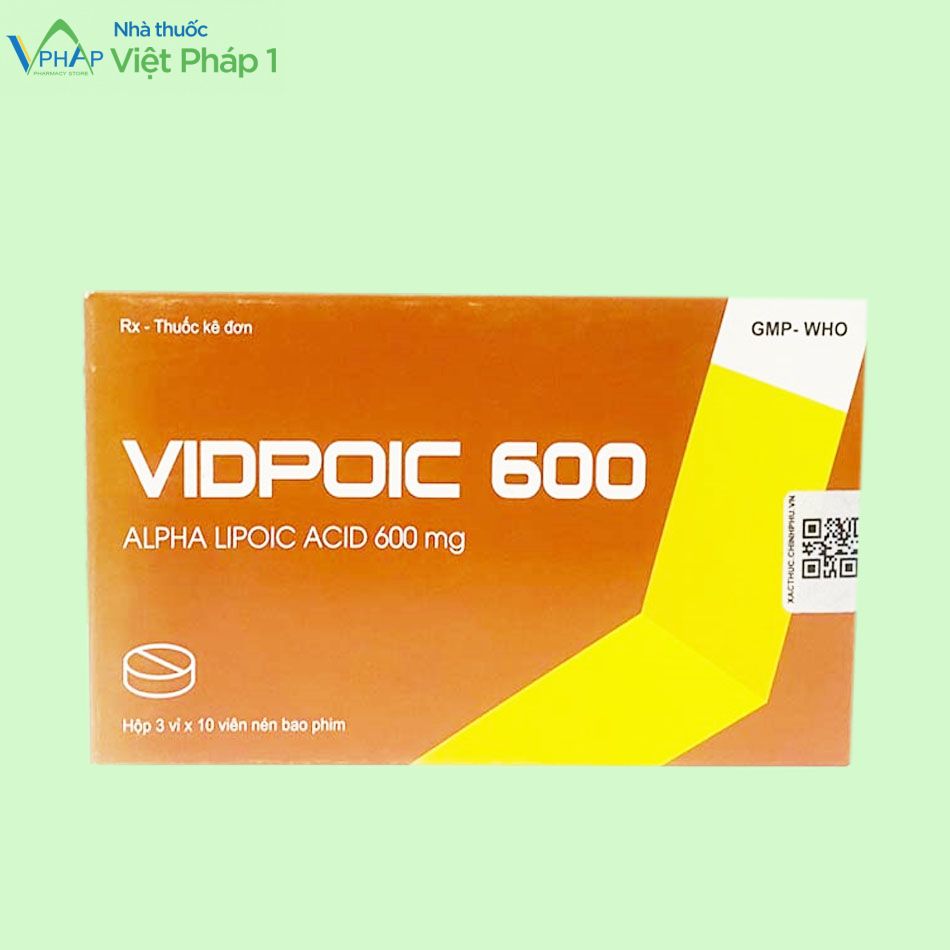 Hình ảnh hộp thuốc Vidpoic 600