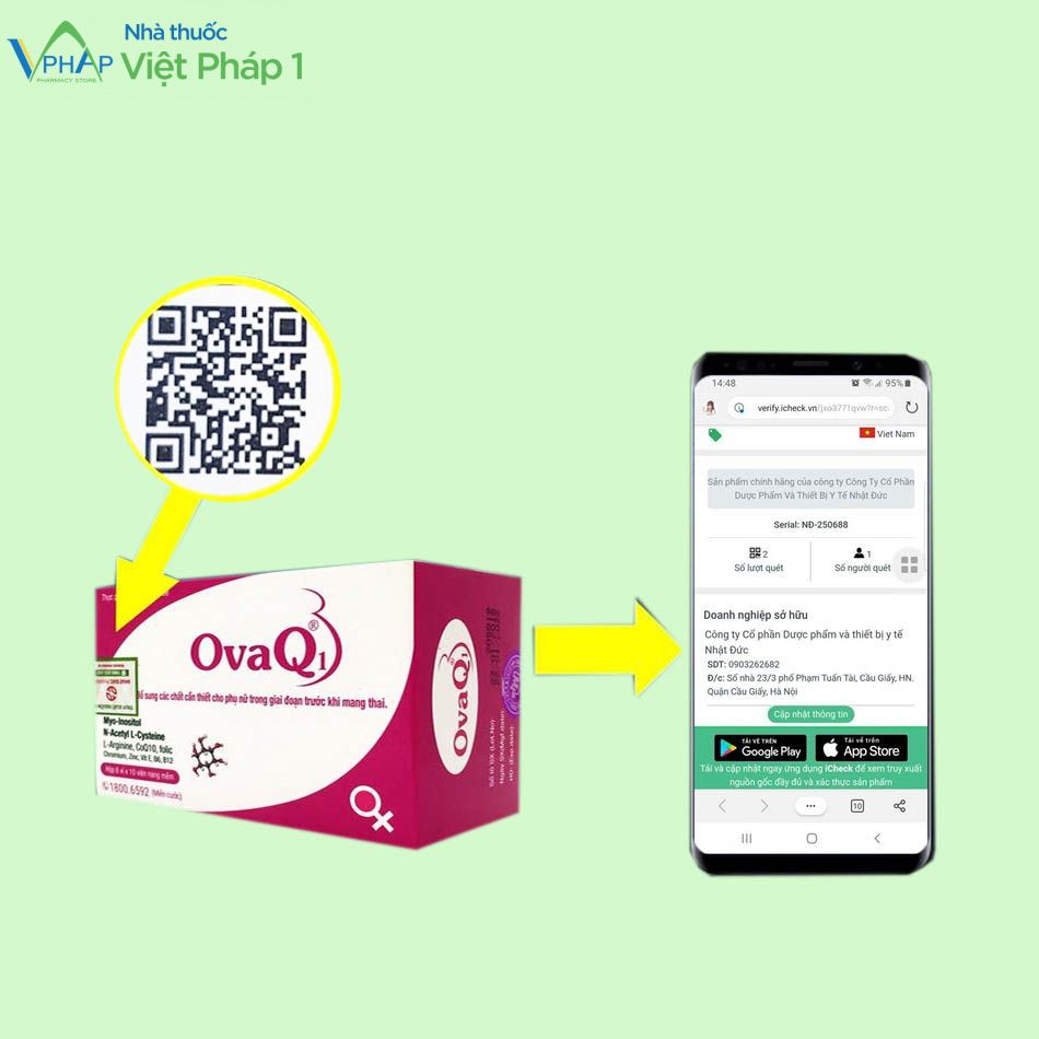 Cách kiểm tra sản phẩm OvaQ1 chính hãng