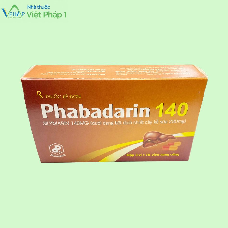Thuốc Phabadarin 140 hộp 30 viên nang cứng
