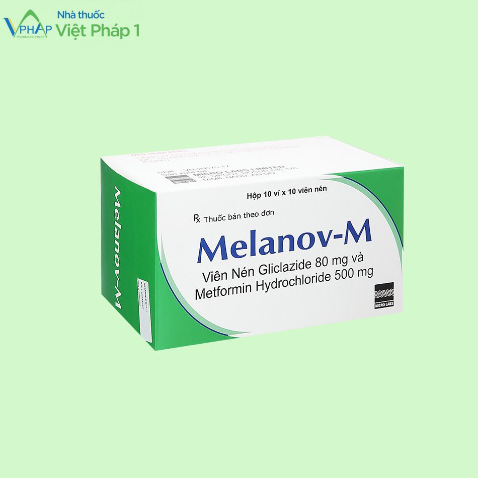 Góc nghiêng của thuốc Melanov-M