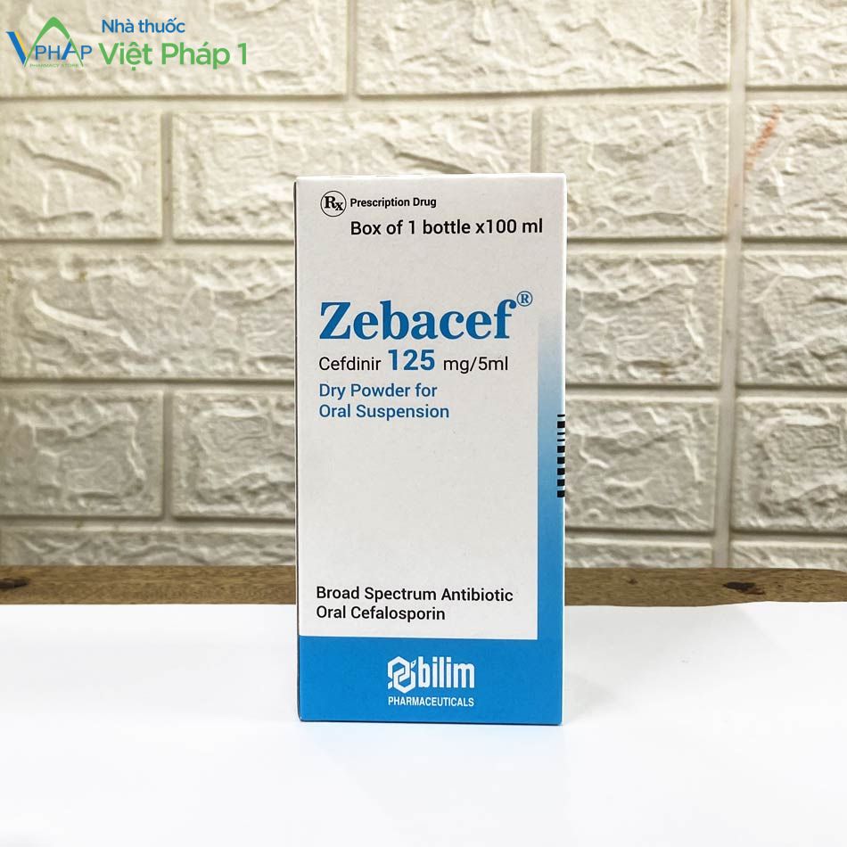 Hộp thuốc dạng bột pha hỗn dịch Zebacef 125mg/5ml