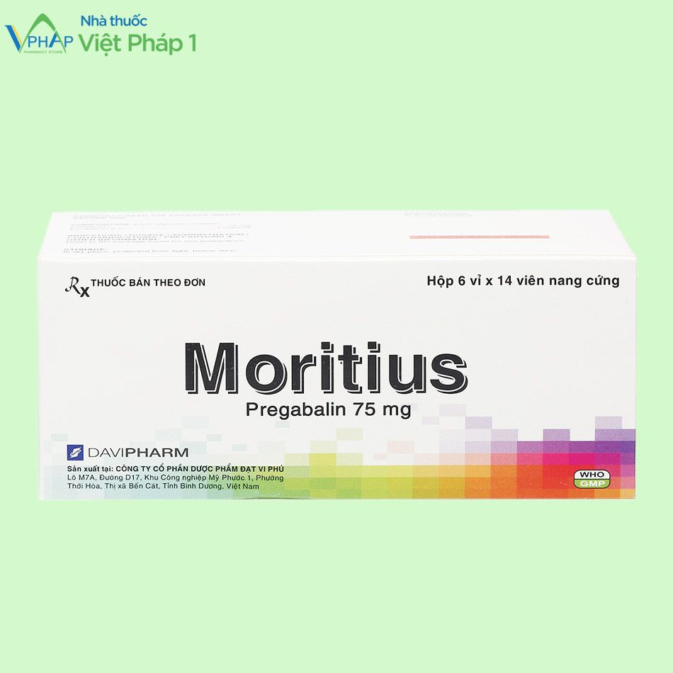 Hộp thuốc Moritius 75mg