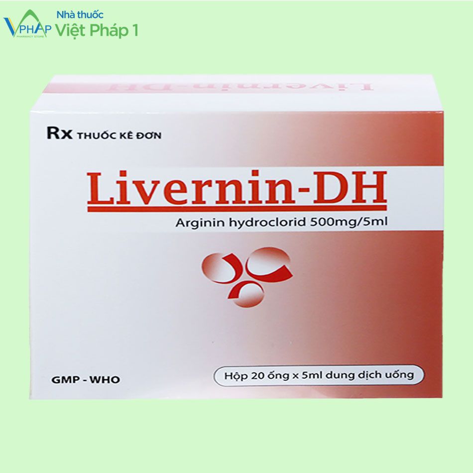 Hình ảnh hộp thuốc Livernin-DH nhìn từ chính diện