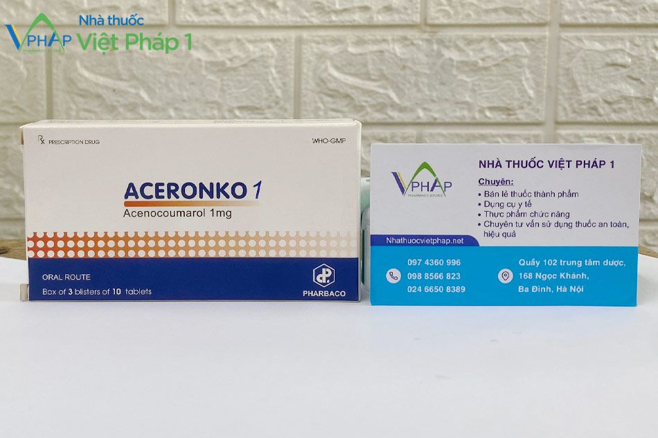 Mua thuốc Aceronko 1 chính hãng tại Nhà Thuốc Việt Pháp 1