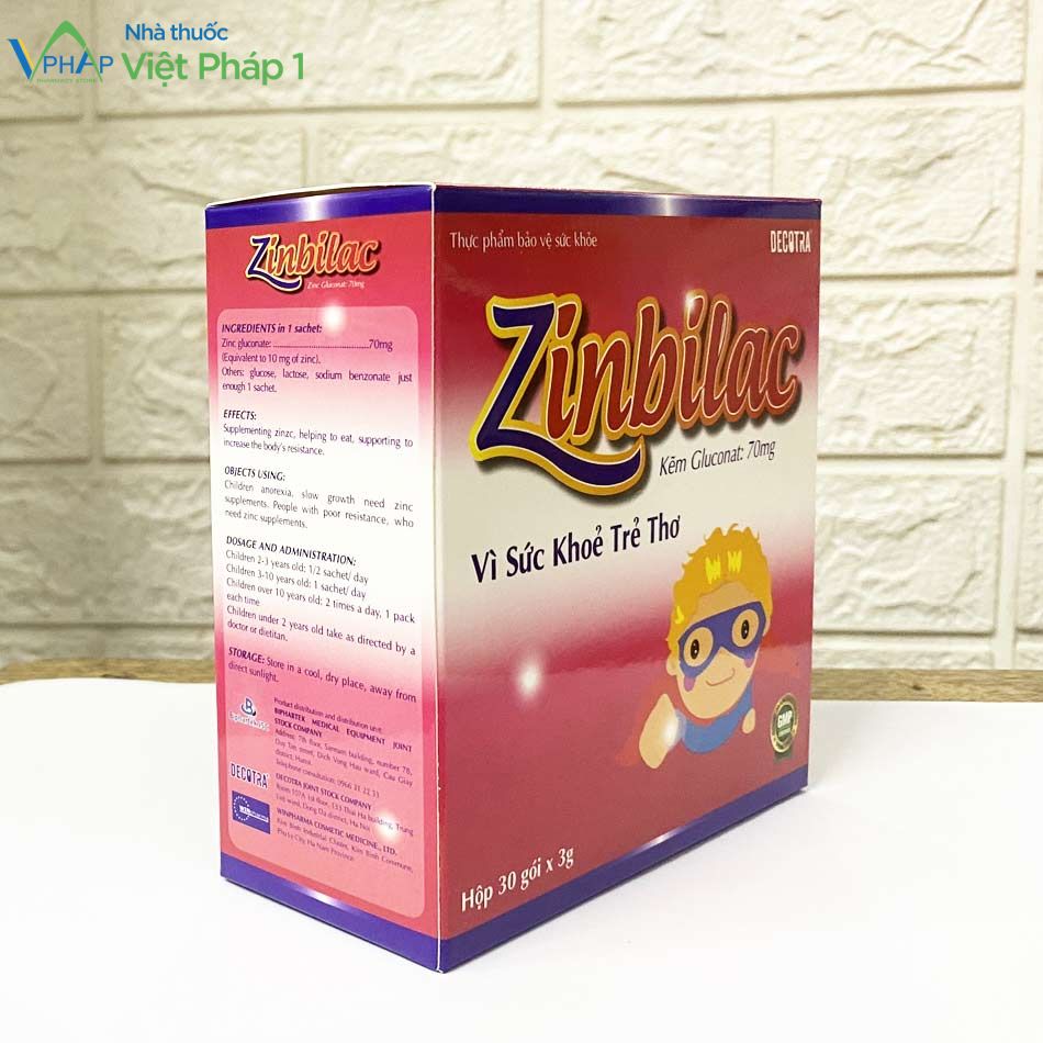 Zinbilac - Thực phẩm bảo vệ sức khỏe bổ sung Kẽm cho cơ thể