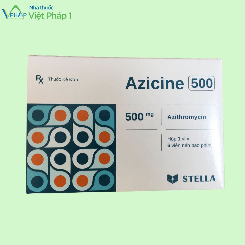 Hình ảnh: Azicine 500 hộp 1 vỉ 6 viên