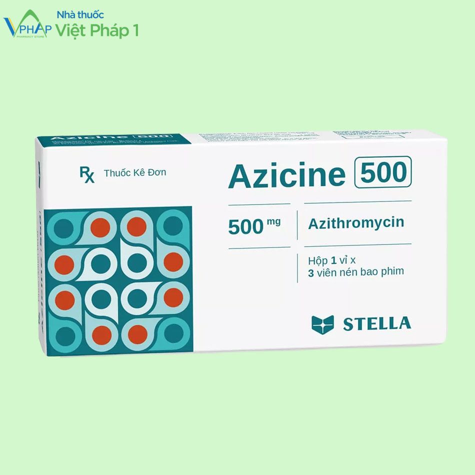 Azicine 500 hộp 1 vỉ 3 viên