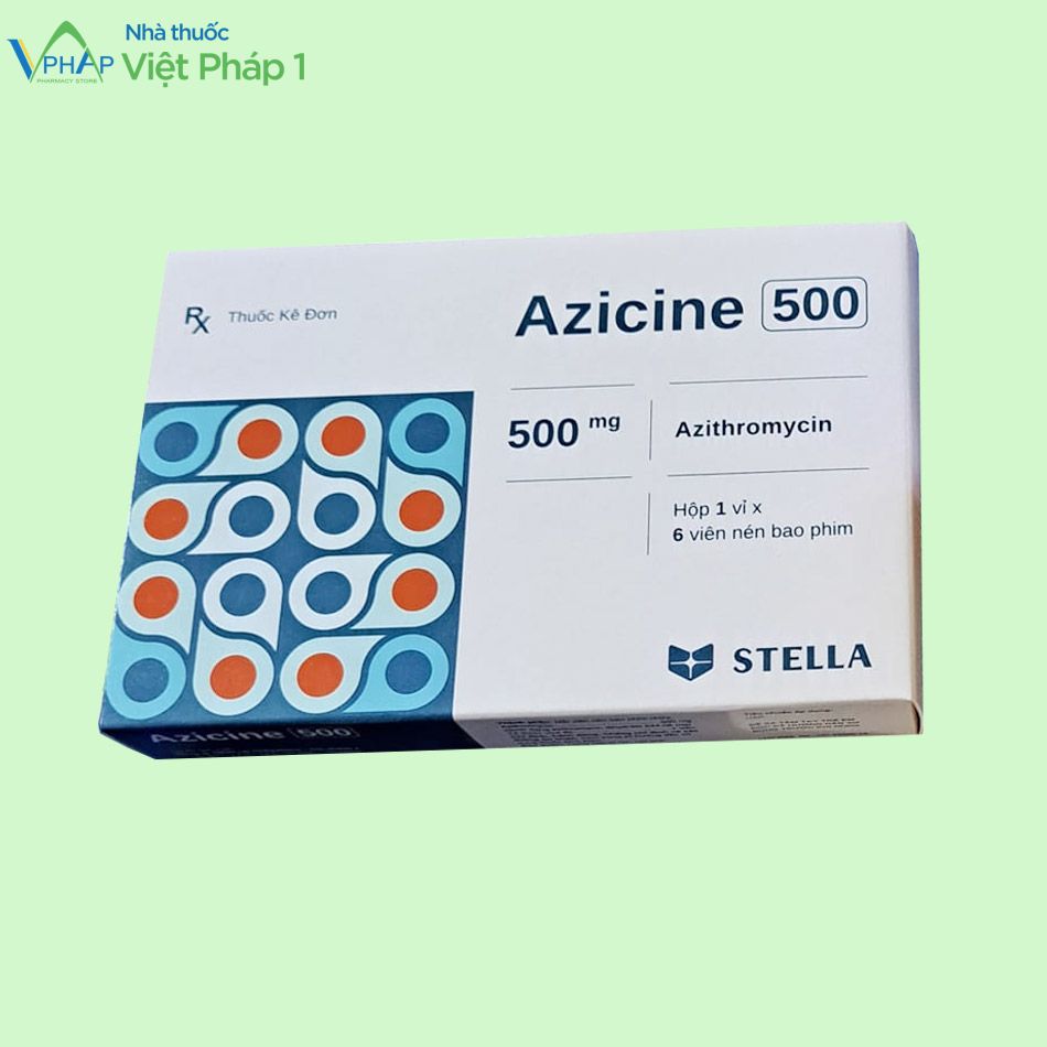 Hình ảnh: Azicine 500 hộp 1 vỉ 6 viên