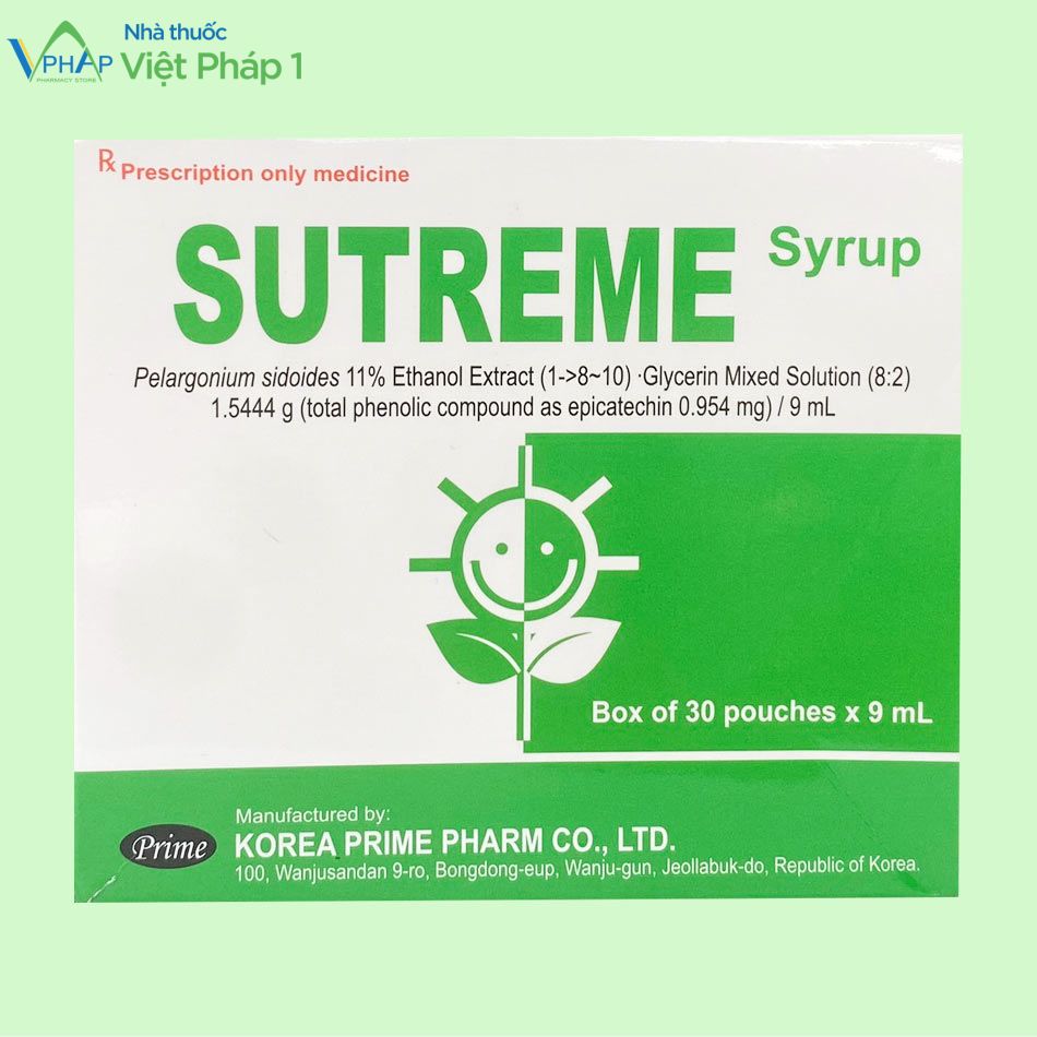 Hộp thuốc SUTREME Syrup