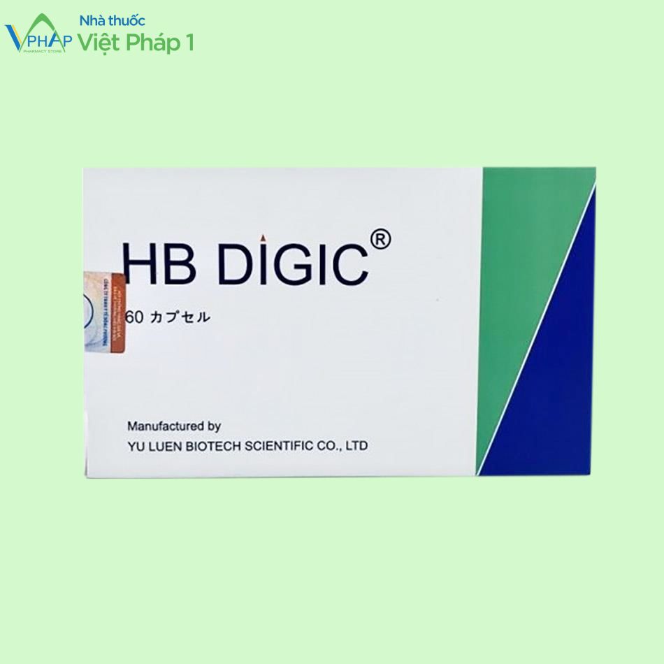 Hộp sản phẩm HB Digic có dán tem