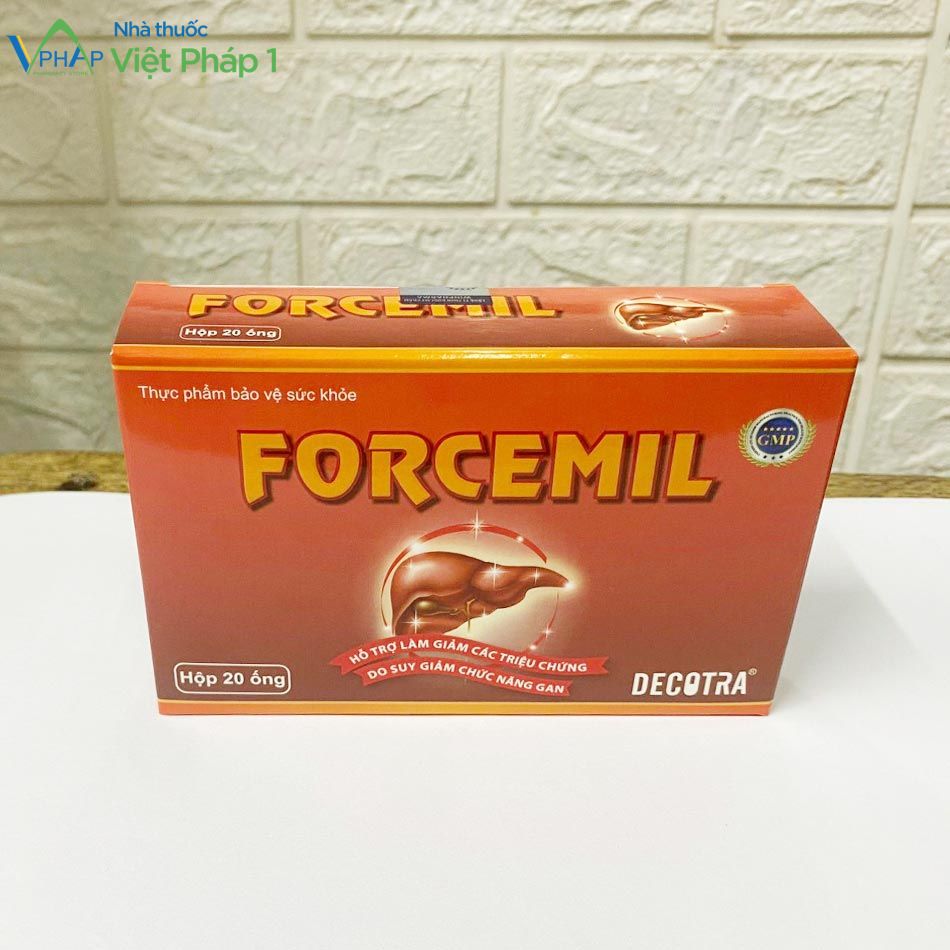 Hộp sản phẩm Forcemil được chụp tại Nhà Thuốc Việt Pháp 1