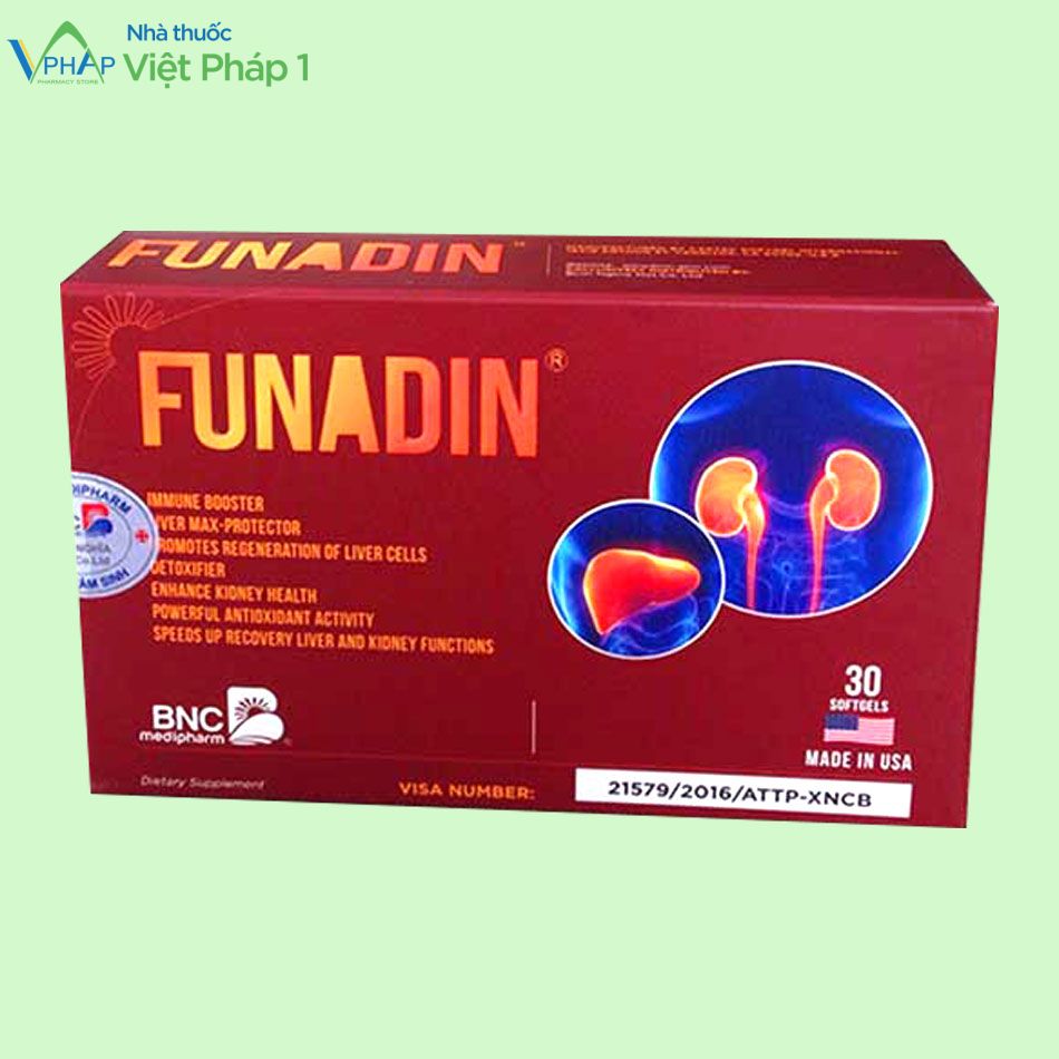 Mặt trước hộp sản phẩm Funadin