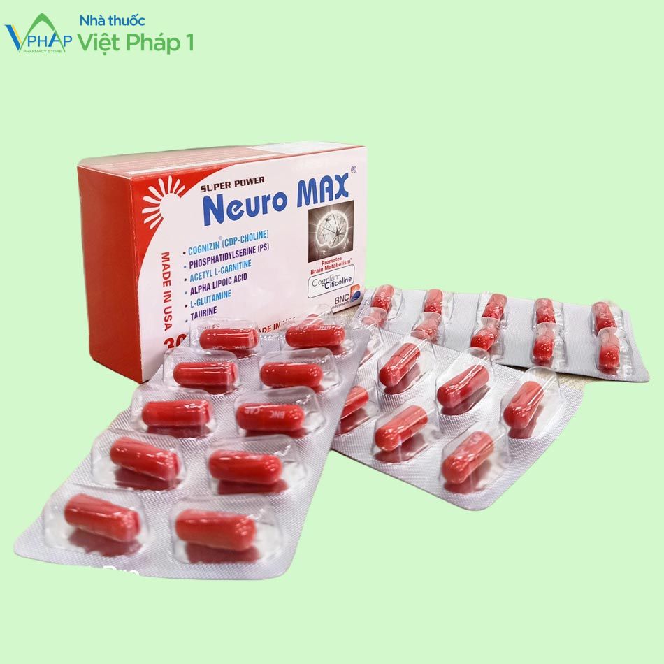 Viên bổ não Neuro Max được bán tại Nhà thuốc Việt Pháp 1.