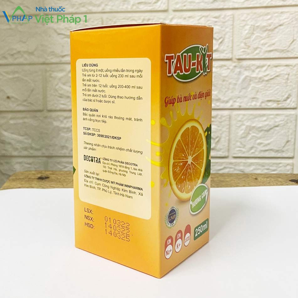Mặt bên hộp sản phẩm Tau-Kit