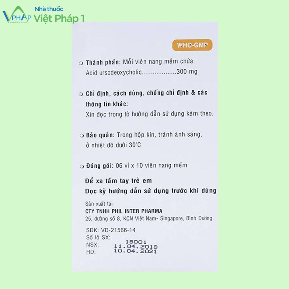 Thông tin thuốc bằng tiếng Việt được in trên bao bì
