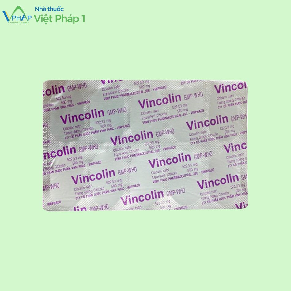 Hình ảnh vỉ thuốc Vincolin 500mg