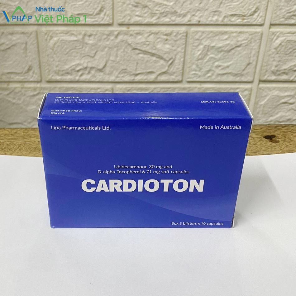 Cardioton có chứa hai thành phần chính là Ubidecarenone (Coenzyme Q10) và D-alpha-Tocopherol (Vitamin E)