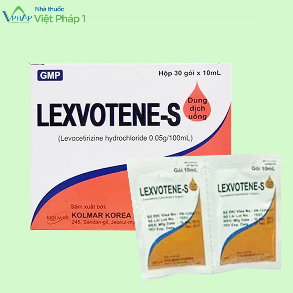 Hình ảnh hộp và gói thuốc Lexvotene-S