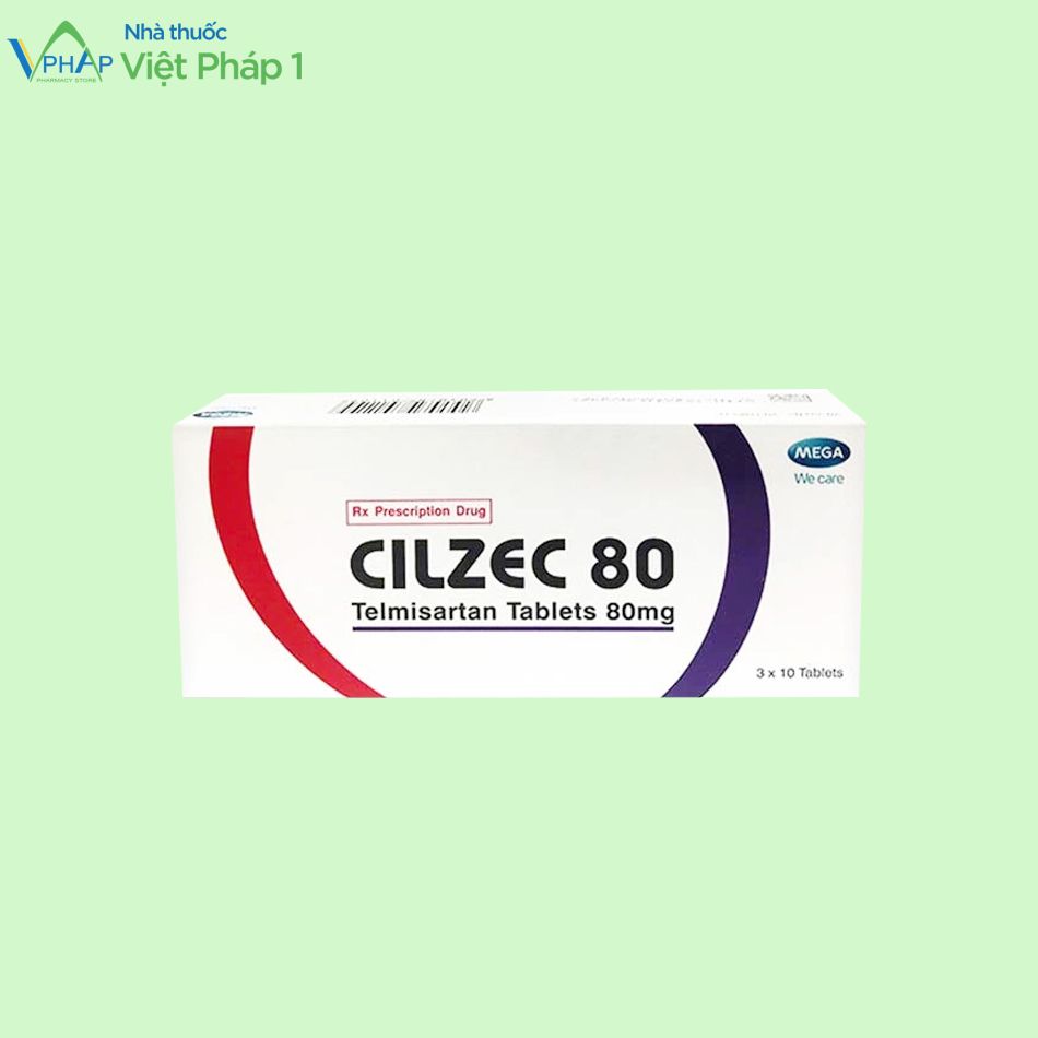 Thuốc điều trị tăng huyết áp Cilzec 80