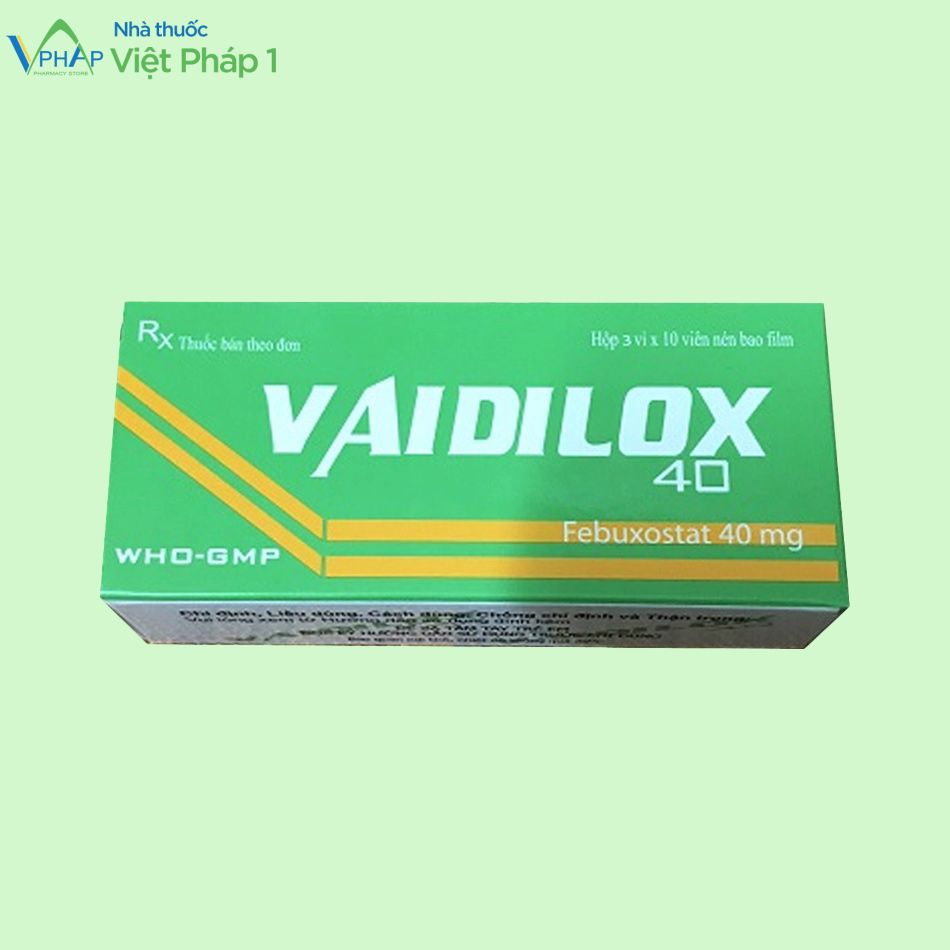 Hình ảnh hộp thuốc Vaidilox 40mg